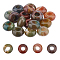 18Pcs Natural Indian Agate European Beads, Large Hole Beads, Rondelle, 14x7~8mm, Hole: 6mm