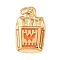 304 Stainless Steel Pendants, French Fries Charms, with Enamel, with Jump Ring, Golden, 17x11x4mm, Hole: 3mm