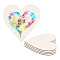 Unfinished Wood Heart Cutout Shape, for Wedding, Valentine, DIY Supplies, BurlyWood, 25x25x0.2cm