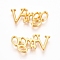 Golden Plated Alloy Cabochons, Twelve Constellations, Virgo, 9x18x1.5mm