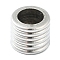 Non-Tarnish 304 Stainless Steel European Beads, Large Hole Beads, Grooved Column, Stainless Steel Color, 8x6.5mm, Hole: 5mm