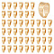 100Pcs Brass Snap on Bails, Real 24K Gold Plated, 7x5x3mm