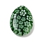 Handmade Millefiori Glass Pendants, Teardrop, Dark Green, 18x13.5x4.5mm, Hole: 1~1.1mm