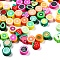 100Pcs Handmade Polymer Clay Fruit Theme Beads, 1Roll Elastic Crystal Thread, for DIY Bracelet Finding Kits, Mixed Color, Beads: 100pcs