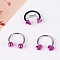 316L Stainless Steel Circular/Horseshoe Barbell Nose Rings, Hot Pink, 10mm, Pin: 1.2mm, 3pcs/set