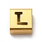Ion Plating(IP) 304 Stainless Steel Square Slide Charms, Golden, Letter L, 9x8x4mm, Hole: 3.5x8.5mm