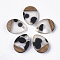 Resin & Walnut Wood Pendants, teardrop, with Spot, Clear, 17.5x13x3mm, Hole: 2mm