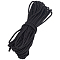 10M Round Imitation Leather Braided Cord, for Pillow Decor, Black, 4mm, about 10.94 Yards(10m)/Roll