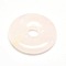 Donut/Pi Disc Natural Gemstone Big Pendants, Rose Quartz, Donut Width: 19.8mm, 50x6mm, Hole: 10.5mm