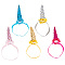 5Pcs 5 Colors Cloth Unicorn Horn Headbands for Kids, Mixed Color, 16mm, Inner Diameter: 100mm, 1pc/color