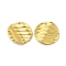 Ion Plating(IP) 304 Stainless Steel Pendants, Flat Round Charm, Real 18K Gold Plated, 17x2.5mm, Hole: 1.4mm