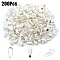 200Pcs Iron Snap on Bails, Silver, 8.5x3.5x4mm, Hole: 2.5x7.5mm