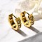 304 Stainless Steel Hoop Earrings for Women, with Rhinestone, Ion Plating(IP), Ring, Real 14K Gold Plated, Crystal, 13x4mm