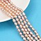 Natural Cultured Freshwater Pearl Beads Strands, Two Sides Polished, Grade 6A, Dark Salmon, 6~7mm, Hole: 0.6mm, about 44~45pcs/strand, 13.39''~13.58''(34~34.5cm)