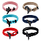 6Pcs 6 Colors Cotton Three Loops Wrap Bracelets Set, Adjustable Bracelet with Alloy Whale Tail Clasps, Mixed Color, 22-3/4 inch(57.8cm), 1Pc/color