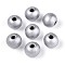 Spray Painted Round Natural Schima Wood Beads, Silver, 11.8~12.5x11mm, Hole: 2.5~3mm