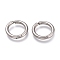 Non-Tarnish 201 Stainless Steel Clip-on Earrings, Hypoallergenic Earrings, Ring, Stainless Steel Color, 17x2.5mm