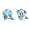 Transparent Czech Glass Beads, Flower, AB Color Plated, Light Sky Blue, 10x8mm, Hole: 2mm, about 120pcs/bag