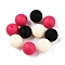 Rubberized Style Imitated Silicone Acrylic Beads, Round, Mixed Color, 11.5x11mm, Hole: 1.8mm