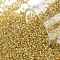TOHO Round Seed Beads, Japanese Seed Beads, (22) Silver Lined Light Topaz, 15/0, 1.5mm, Hole: 0.7mm, about 15000pcs/50g