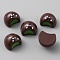 Opaque Resin Imitation Chocolate Cabochons, Coconut Brown, Moon, 19.5x16.5x14.5mm