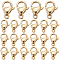 100Pcs 304 Stainless Steel Lobster Claw Clasps, Parrot Trigger Clasps, Real 24K Gold Plated, 9x6x3mm, Hole: 1mm