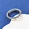 304 Stainless Steel Rhinestone Rotating Finger Rings, Fidget Spinner Ring for Calming Worry Meditation, Stainless Steel Color, 4mm, US Size 7 1/4(17.5mm)