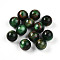 Resin Beads, Round, Two Tone, Green, 12mm, Hole: 2mm