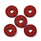 Cinnabar Beads, Carved Lacquerware, Coin with Flower, Red, 37x6mm, Hole: 1.6mm