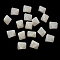 Acrylic Beads, Nuggets, Two Tone, Faceted, White, 11.5x19.5x21.5mm, Hole: 1.8mm, 179pcs/500g