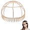 Alloy Rhinestone Mesh Headbands, Hair Accessories for Women and Girls, Golden, 260x260x3mm