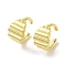 Brass Cuff Earrings for Women, Real 18K Gold Plated, 12.5x9mm
