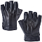 PU Leather Shalf-finger Gloves, Black, 155x108x4mm
