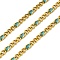 Ion Plating(IP) 304 Stainless Steel Enamel Chains, Soldered, with Spool, Cadet Blue, 11x3x1.5mm