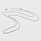 925 Sterling Silver Box Chain Necklaces, with Spring Ring Clasps, with 925 Stamp, Rose Gold, 16 inch(40cm), hole: 1mm, Pin: 0.8mm
