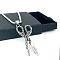 Vintage Stainless Steel Men's Scissors Pendant Necklaces for Men, Stainless Steel Color
