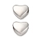 304 Stainless Steel Beads, Heart, Anti-Tarnish, Stainless Steel Color, 7x7.5x5mm, Hole: 2mm