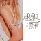 Flower Alloy Upper Arm Open Cuff Bangles, Armband Bangles, Platinum, 2-1/2 inch(6.5cm)