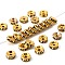 Iron Crystal Rhinestone Spacer Beads, for Jewelry Craft Making Findings, Grade B, Rondelle, Straight Edge, Golden, 6x2.5mm, Hole: 1.5~1.6mm