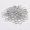 Eco-Friendly Brass Round Rings, Soldered Jump Rings, Closed Jump Rings, Cadmium Free & Nickel Free & Lead Free, Platinum, 20 Gauge, 6x0.8mm, Inner Diameter: 4.4mm, Hole: 4mm