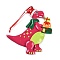 Christmas PVC Pendant Decorations, for Christmas Tree Hanging Ornaments, Dinosaur, 180mm