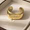 Hammered Plastic Cuff Bangles for Women, Golden, Inner Diameter: 2.56 inch(6.5cm)