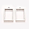 Rack Plating Alloy Photo Locket Pendants, Rectangle, Antique Silver, 37x24x4mm, Hole: 29x19mm