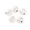 Rack Plating Brass Beads, Long-Lasting Plated, Lead Free & Cadmium Free, Textured with Round, Silver, 8mm, Hole: 2mm