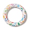 Silicone Beads, Ring, Colorful, 65x10mm, Hole: 3mm