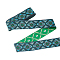 7M Polyester Jacquard Rhombus Ribbon, for Garment Accessories, Green, 2 inch(50mm), about 7.66 Yards(7m)/pc