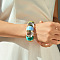 Acrylic Bead Bangles for Women, Colorful, Inner Diameter: 3-1/8 inch(7.8cm)