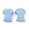 Food Grade Eco-Friendly Silicone Beads, Female nurse Clothes, Light Sky Blue, 25x22x8mm, Hole: 2.5mm