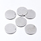 Non-Tarnish 304 Stainless Steel Pendants, Blank Stamping Tag, Flat Round, Stainless Steel Color, 25x1mm, Hole: 1.4mm