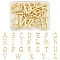 26Pcs 26 Styles Brass Pendants, Letter A~Z Charms, Golden, 19~27x6~22x3mm, Hole: 1.6mm